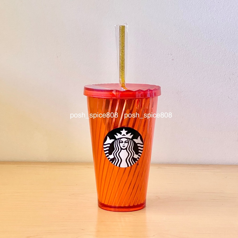 STARBUCKS 🧡 Orange Swirl Cold Cup